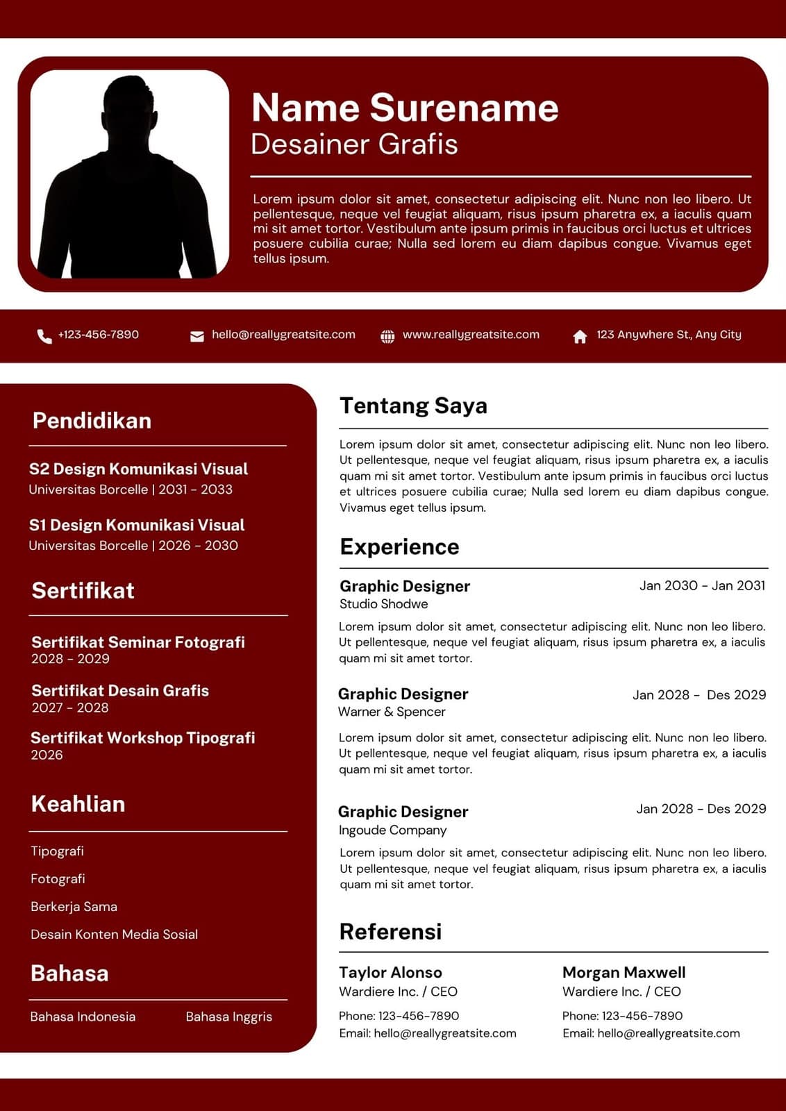 Template CV Organik