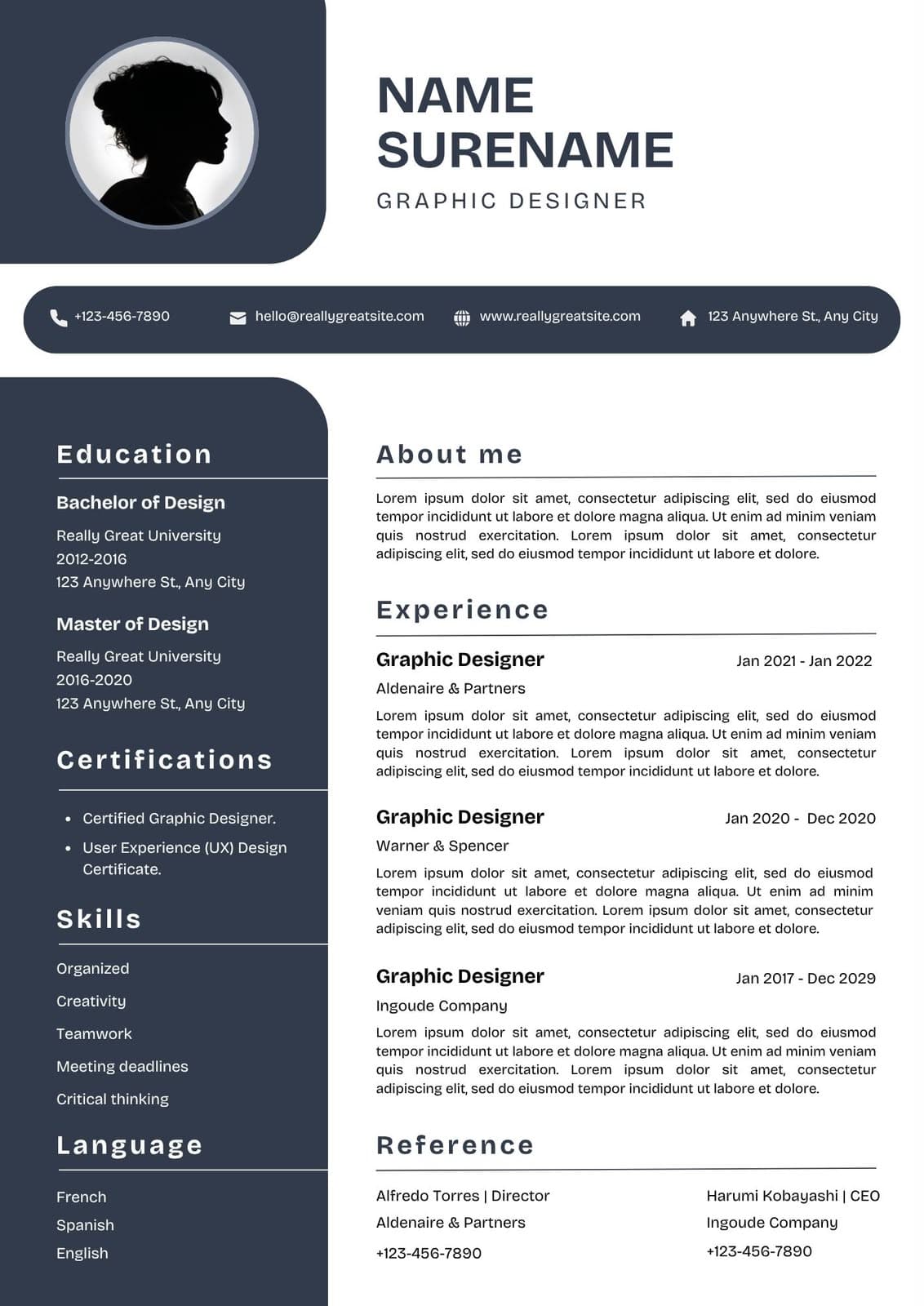 Template CV Minimalis
