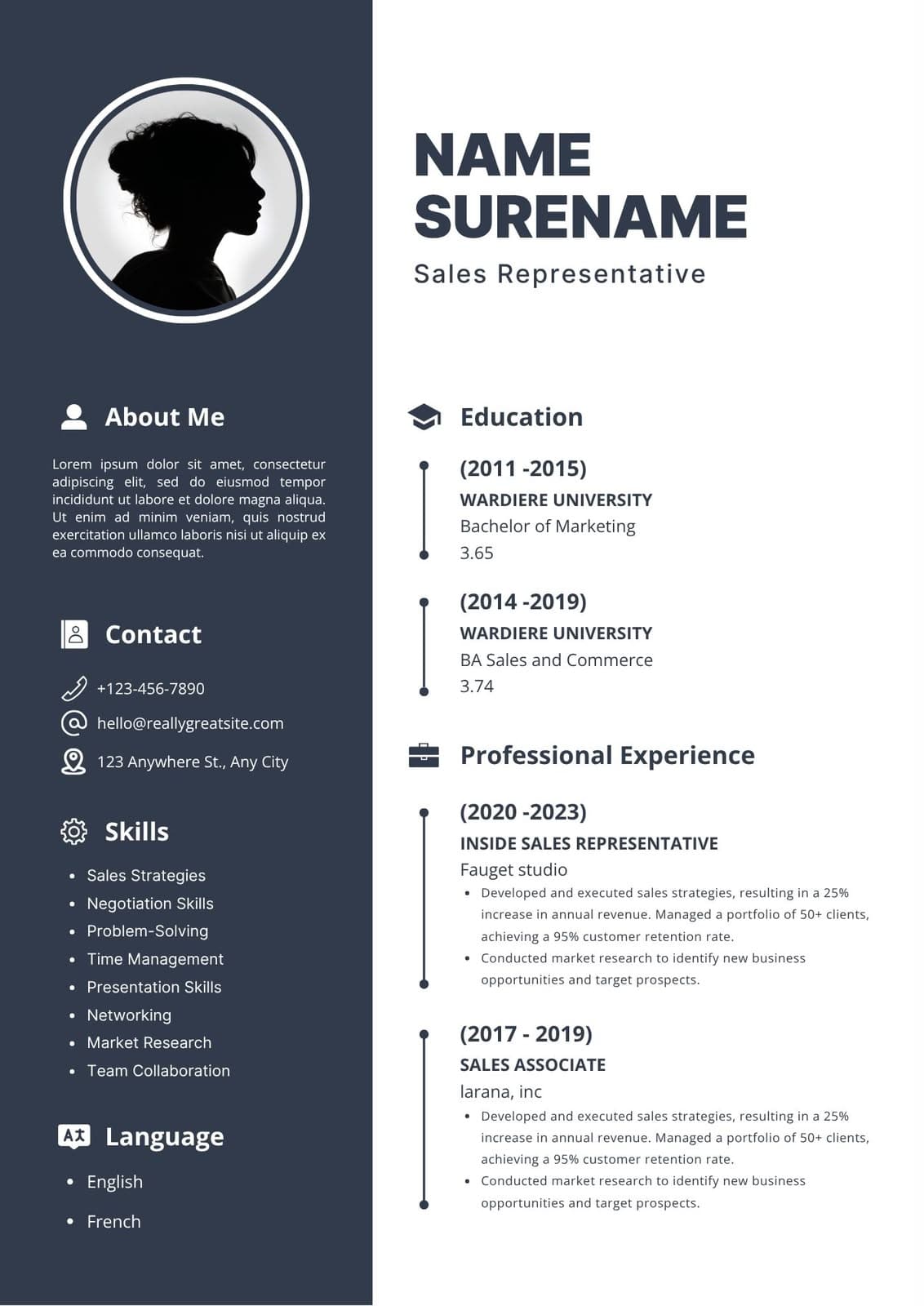 Template CV Elegant